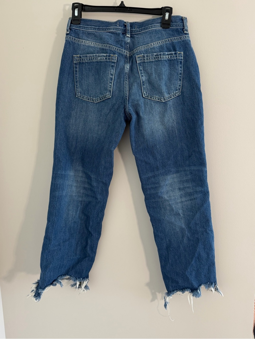 Free People We The Free Distressed Straight Leg Cropped Jeans Womens 28 Raw Hem - Picture 9 of 11